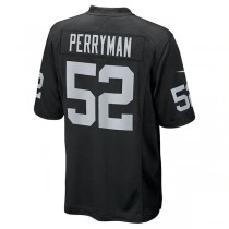 LV. Raiders #52 Denzel Perryman Black Game Jersey Stitched American Football Jerseys