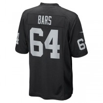 LV. Raiders #64 Alex Bars Black Game Player Jersey Stitched American Football Jerseys