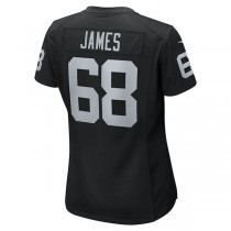 LV. Raiders #68 Andre James Black Game Jersey Stitched American Football Jerseys