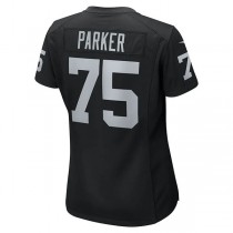 LV. Raiders #75 Brandon Parker Black Game Jersey Stitched American Football Jerseys