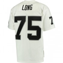 LV. Raiders #75 Howie Long Mitchell & Ness White Retired Player Legacy Replica Jersey Stitched American Football Jerseys