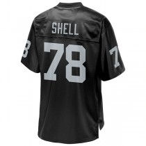 LV. Raiders #78 Art Shell Pro Line Black Replica Retired Player Jersey Stitched American Football Jerseys