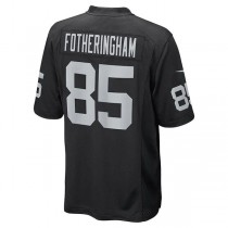LV. Raiders #85 Cole Fotheringham Black Game Player Jersey Stitched American Football Jerseys