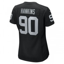 LV. Raiders #90 Johnathan Hankins Black Game Jersey Stitched American Football Jerseys