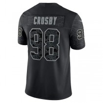 LV. Raiders #98 Maxx Crosby Black RFLCTV Limited Jersey Stitched American Football Jerseys