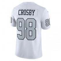 LV. Raiders #98 Maxx Crosby White Alternate Vapor Limited Jersey Stitched American Football Jerseys