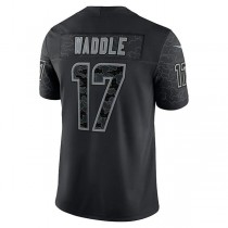 MM.Dolphins #17 Jaylen Waddle Black RFLCTV Limited Jersey Stitched American Football Jerseys