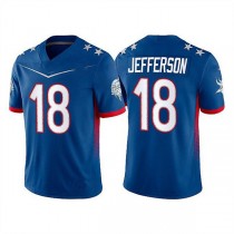 MN.Vikings #18 Justin Jefferson 2022 Royal Pro Bowl Stitched Jersey American Football Jerseys