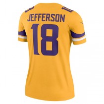 MN.Vikings #18 Justin Jefferson Gold Inverted Legend Jersey Stitched American Football Jerseys