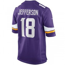 MN.Vikings #18 Justin Jefferson Purple Player Game Jersey Stitched American Football Jerseys