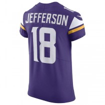 MN.Vikings #18 Justin Jefferson Purple Vapor Elite Jersey Stitched American Football Jerseys