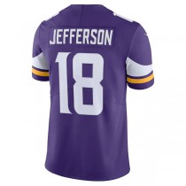 MN.Vikings #18 Justin Jefferson Purple Vapor Limited Jersey Stitched American Football Jerseys