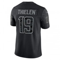 MN.Vikings #19 Adam Thielen Black RFLCTV Limited Jersey Stitched American Football Jerseys