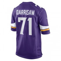 MN.Vikings #71 Christian Darrisaw Purple Game Jersey Stitched American Football Jerseys