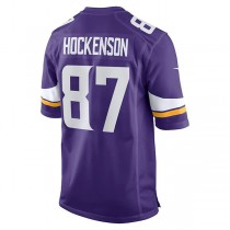 MN.Vikings #87 T.J. Hockenson Purple Game Player Jersey Stitched American Football Jerseys