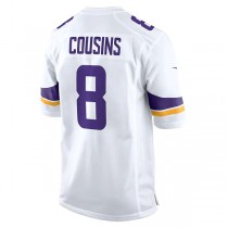 MN.Vikings #8 Kirk Cousins White Game Player Jersey Stitched American Football Jerseys