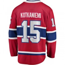 M.Canadiens #15 Jesperi Kotkaniemi Fanatics Branded Home Breakaway Player Jersey Red Stitched American Hockey Jerseys