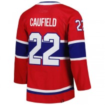 M.Canadiens #22 Cole Caufield Primegreen Authentic Pro Home Player Jersey Red Stitched American Hockey Jerseys