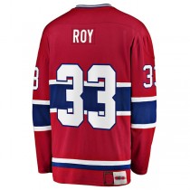 M.Canadiens #33 Patrick Roy Fanatics Branded Premier Breakaway Retired Player Jersey Red Stitched American Hockey Jerseys
