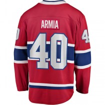M.Canadiens #40 Joel Armia Fanatics Branded Home Breakaway Player Jersey Red Stitched American Hockey Jerseys