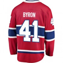 M.Canadiens #41 Paul Byron Fanatics Branded Breakaway Player Jersey Red Stitched American Hockey Jerseys