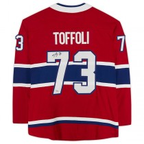 M.Canadiens #73 Tyler Toffoli Fanatics Authentic Autographed Breakaway Jersey Red Stitched American Hockey Jerseys