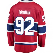 M.Canadiens #92 Jonathan Drouin Fanatics Branded Breakaway Player Jersey Red Stitched American Hockey Jerseys