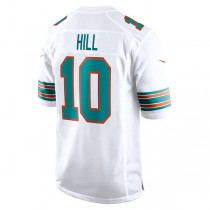 M.Dolphins #10 Tyreek Hill White Alternate Game Jersey Stitched American Football Jerseys