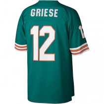 M.Dolphins #12 Bob Griese Mitchell & Ness Aqua 1972 Legacy Replica Jersey Stitched American Football Jerseys