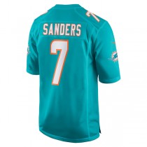 M.Dolphins #7 Jason Sanders Aqua Game Jersey Stitched American Football Jerseys