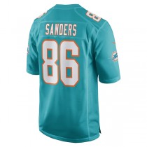 M.Dolphins #86 Braylon Sanders Aqua Game Player Jersey Stitched American Football Jerseys