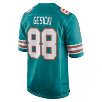 M.Dolphins #88 Mike Gesicki Aqua Alternate Game Jersey Stitched American Football Jerseys