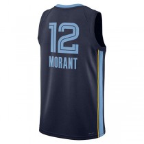 M.Grizzlies #12 Ja Morant Unisex 2022-23 Swingman Jersey Icon Edition Navy Stitched American Basketball Jersey