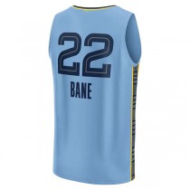 M.Grizzlies #22 Desmond Bane Fanatics Branded 2022-23 Fast Break Replica Player Jersey - Statement Edition Light Blue Stitched American Basketball Jersey