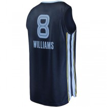 M.Grizzlies #8 Ziaire Williams Fanatics Branded Fast Break Replica Jersey Icon Edition Navy Stitched American Basketball Jersey