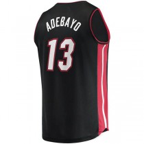 M.Heat #13 Bam Adebayo Fanatics Branded 2022-23 Fast Break Replica Jersey Icon Edition Black Stitched American Basketball Jersey