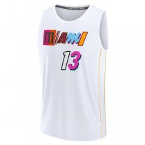 M.Heat #13 Bam Adebayo Fanatics Branded 2022-23 Fastbreak Jersey City Edition White Stitched American Basketball Jersey