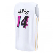 M.Heat #14 Tyler Herro Fanatics Branded 2022-23 Fastbreak Jersey City Edition White Stitched American Basketball Jersey