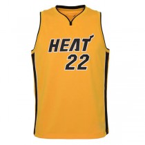 M.Heat #22 Jimmy Butler 2020-21 Swingman Player Jersey Trophy Gold Earned Edition Stitched American Basketball Jersey