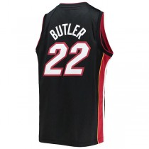 M.Heat #22 Jimmy Butler 2021-22 Diamond Swingman Jersey Icon Edition Black Stitched American Basketball Jersey
