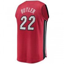 M.Heat #22 Jimmy Butler Fanatics Branded 2020-21 Fast Break Replica Jersey Statement Edition Red Stitched American Basketball Jersey
