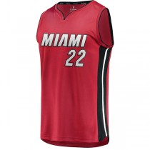 M.Heat #22 Jimmy Butler Fanatics Branded Fast Break Player Jersey Statement Edition Red Stitched American Basketball Jersey