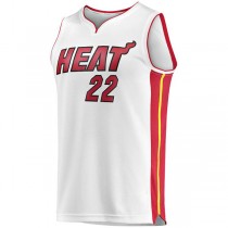 M.Heat #22 Jimmy Butler Fanatics Branded Fast Break Replica Player Jersey City Edition White Stitched American Basketball Jersey