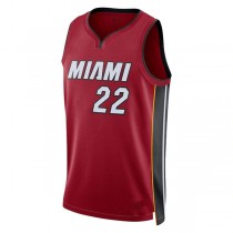 M.Heat #22 Jimmy Butler Jordan Brand 2022-23 Swingman Jersey Statement Edition Red Stitched American Basketball Jersey
