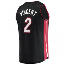M.Heat #2 Gabe Vincent Fanatics Branded 2021-22 Fast Break Replica Jersey Icon Edition Black Stitched American Basketball Jersey