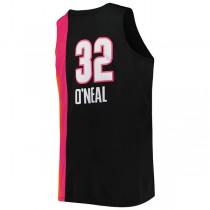 M.Heat #32 Shaquille O'Neal Mitchell & Ness Big & Tall Hardwood Classics 2005-06 Swingman Jersey Black Stitched American Basketball Jersey