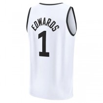 M.Timberwolves #1 Anthony Edwards Fanatics Branded 2022-23 Fastbreak Jersey City Edition White Stitched American Basketball Jersey