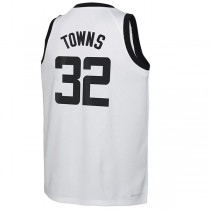 M.Timberwolves #32 Karl-Anthony Towns 2022-23 Swingman Jersey City Edition White Stitched American Basketball Jersey