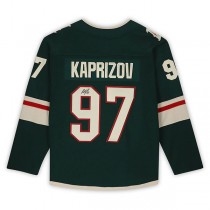 M.Wild #97 Kirill Kaprizov Fanatics Authentic Autographed Jersey Imperfect Condition Green Stitched American Hockey Jerseys