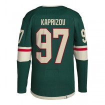 M.Wild #97 Kirill Kaprizov Primegreen Authentic Pro Home Player Jersey Green Stitched American Hockey Jerseys